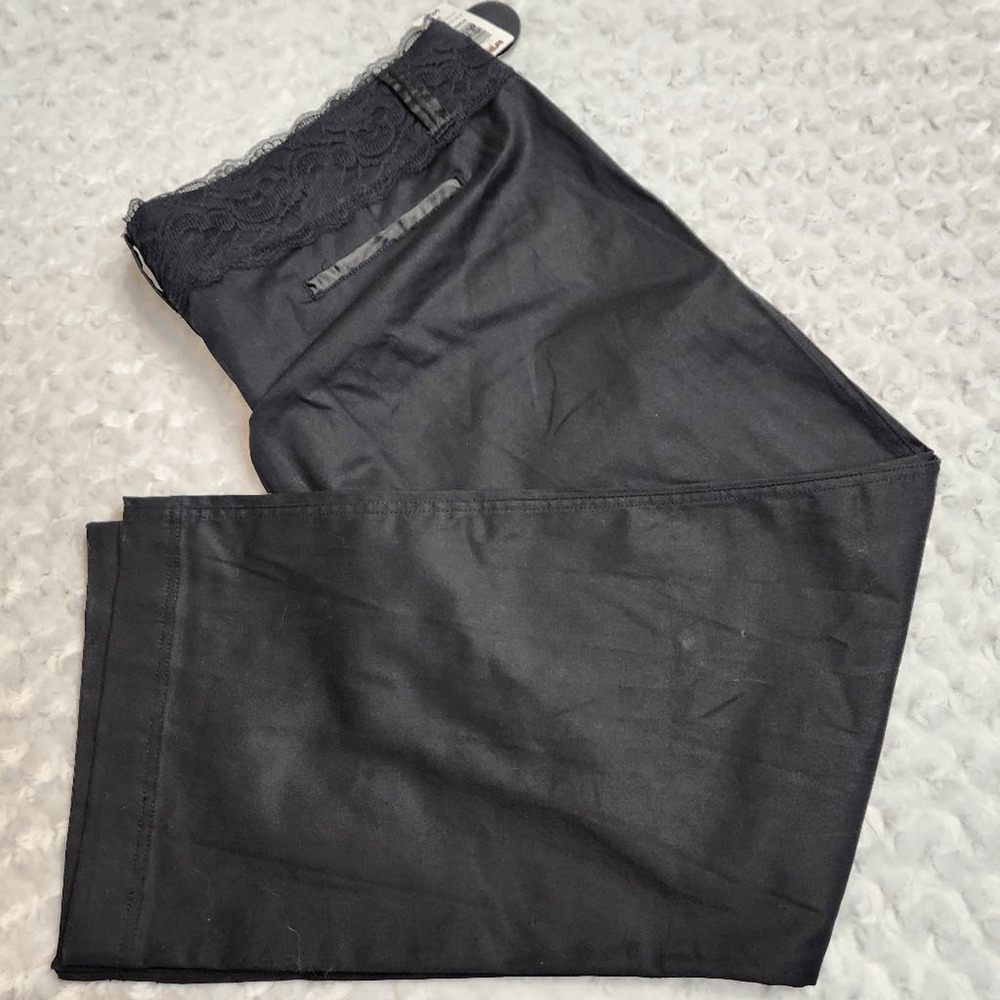 KIK GIRL/HotTopic Black Lace and Satin Trimmed Pants Size 24 NWT (7184)